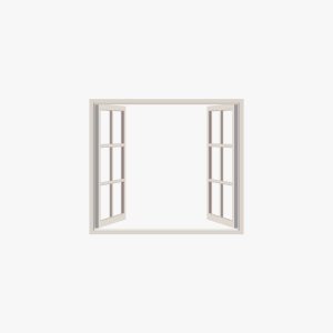 White Opened Window